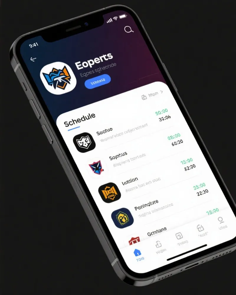 英雄联盟赛程 App 界面展示